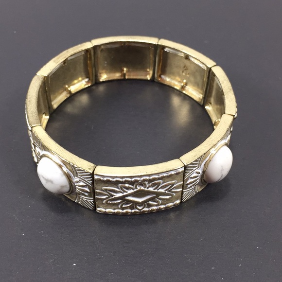 Silpada stretch bracelet gold tone - Picture 3 of 4